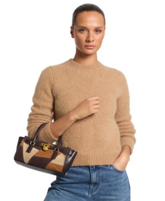Michael Kors женский свитер с длинным рукавом и круглым вырезом из мягкой альпаки