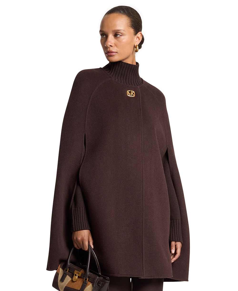 Michael Kors Women's Turn Lock Wool-Blend Cape, Macy's Exclusive