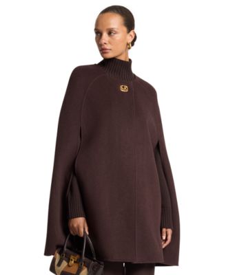 Michael Kors Women's Turn Lock Wool-Blend Cape, Macy's Exclusive