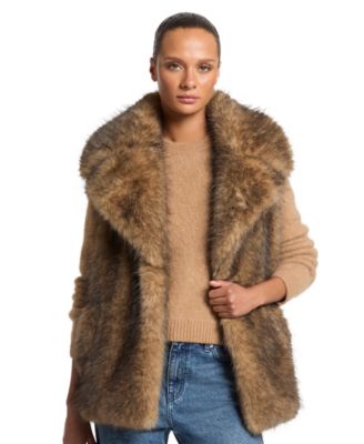 Женская длинная жилетка Michael Kors из искусственного меха