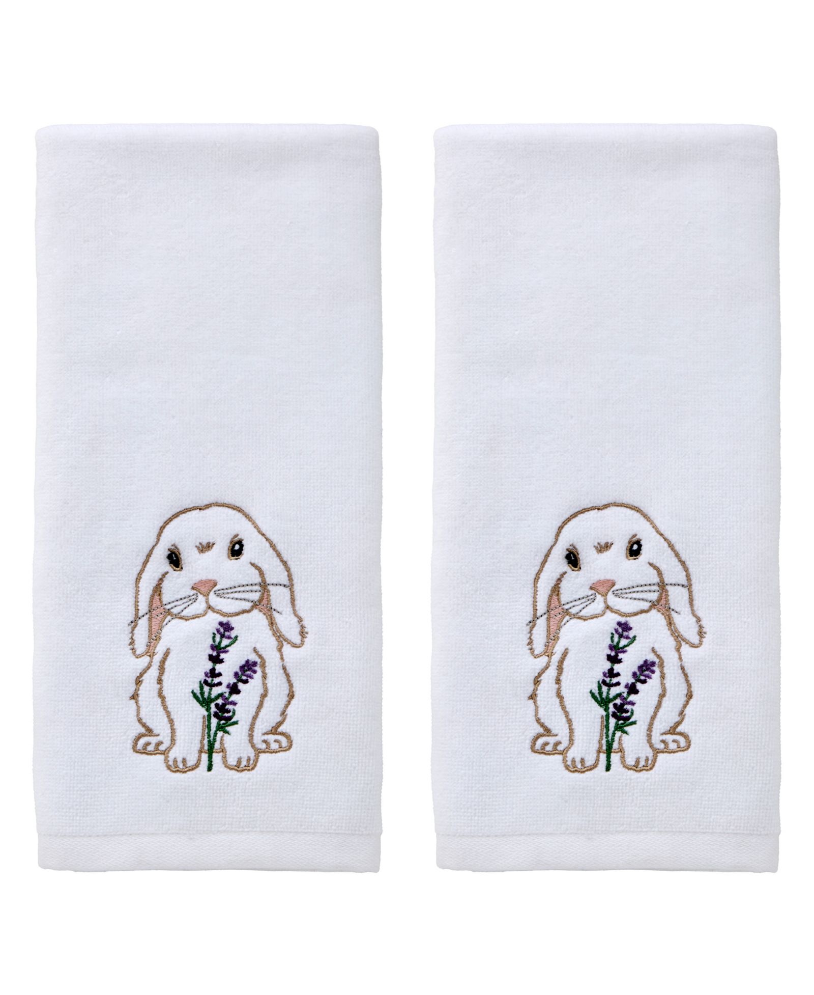SKL Home Bunny Lop Bunny Lop Embellished Curved 2-Piece Hand Towel Set