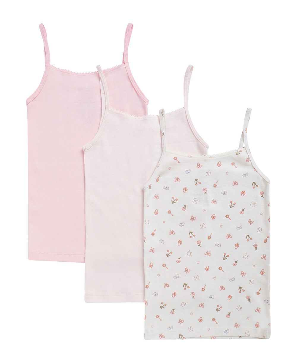 Maidenform Детские майки с отделкой picot, 3 шт.