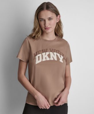 Женская футболка DKNY Sport Varsity Logo с круглым вырезом
