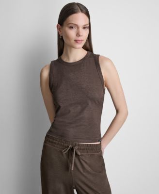 DKNY Sport Women's Spacedye Crewneck Tank Top