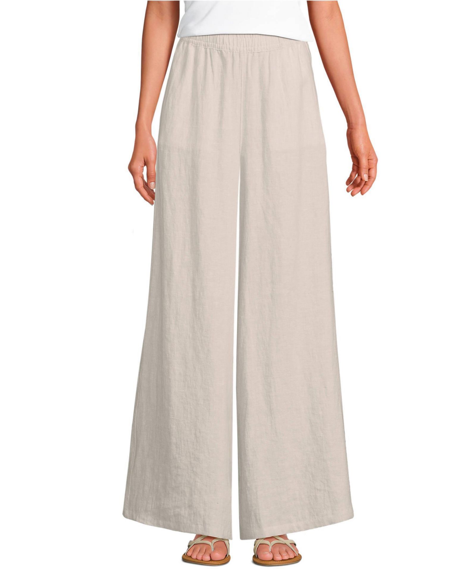 Женские брюки Lands' End Linen High Rise Palazzo - Set Bottom