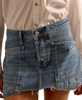 Free People Women's We The Free Mini Denim Skirt