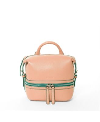 SUSU Ashely Женский Leather Backpack Purse Convertible Shoulder Crossbody Bag Medium Size with Front and Back Pockets