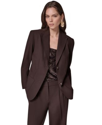 Женский пиджак Donna Karan New York DK892 оверсайз с отложным воротником
