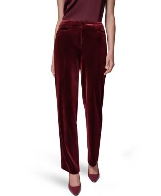 Donna Karan New York женские прямые брюки средней посадки без передних складок из бархата