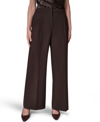 Donna Karan New York Women's High-Waist Wide-Leg Pleated Trousers