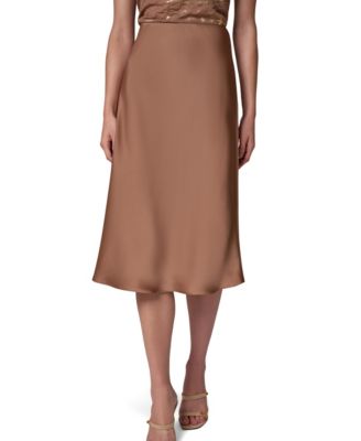 Женская юбка Donna Karan New York миди А-силуэта с высокой посадкой