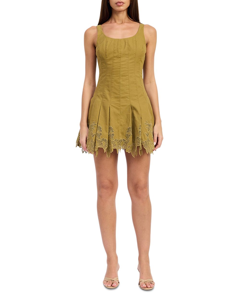 Женское мини-платье En Saison Women's Elin Embroidered Sleeveless Mini Dress