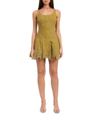 Женское мини-платье En Saison Women's Elin Embroidered Sleeveless Mini Dress