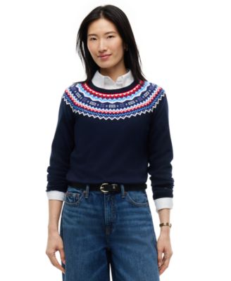 Tommy Hilfiger женский облегающий свитер с круглым вырезом в стиле фэр-айл