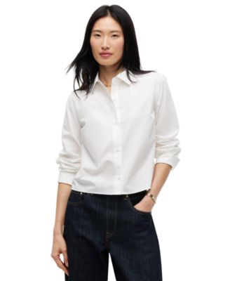 Tommy Hilfiger Women's Long-Sleeve Boxy Poplin Shirt