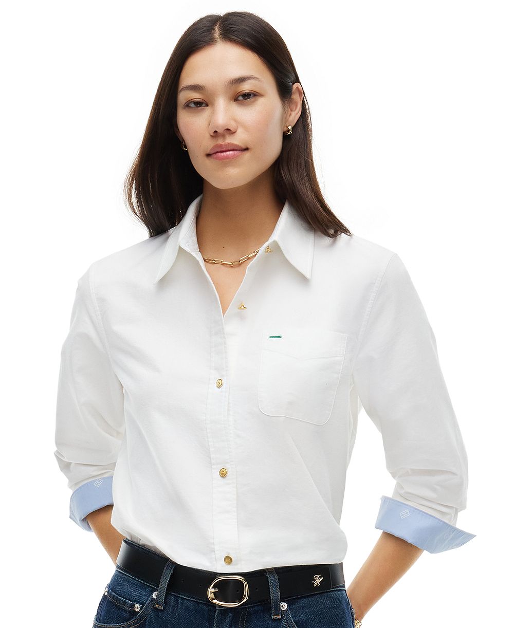 Женская рубашка Tommy Hilfiger American Icons Oxford с длинным рукавом