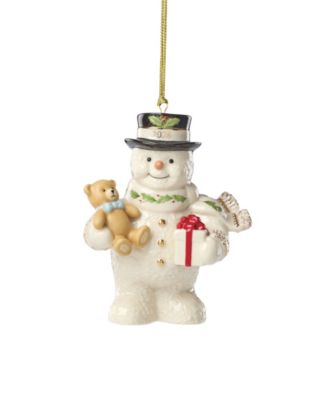 Украшение Lenox 2026 Snowman with Teddy Bear