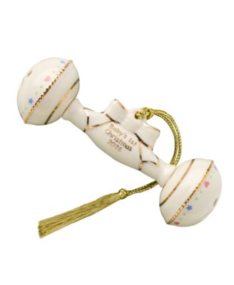 Декоративное украшение Lenox 2026 Baby's First Christmas Rattle