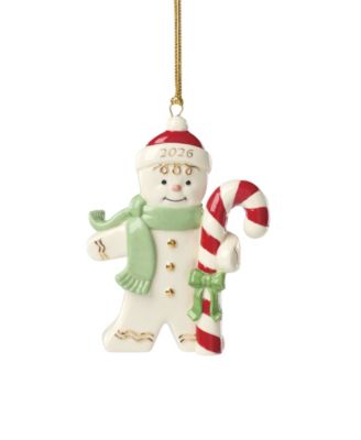 Lenox 2026 Gingerbread with Candy Cane Ornament