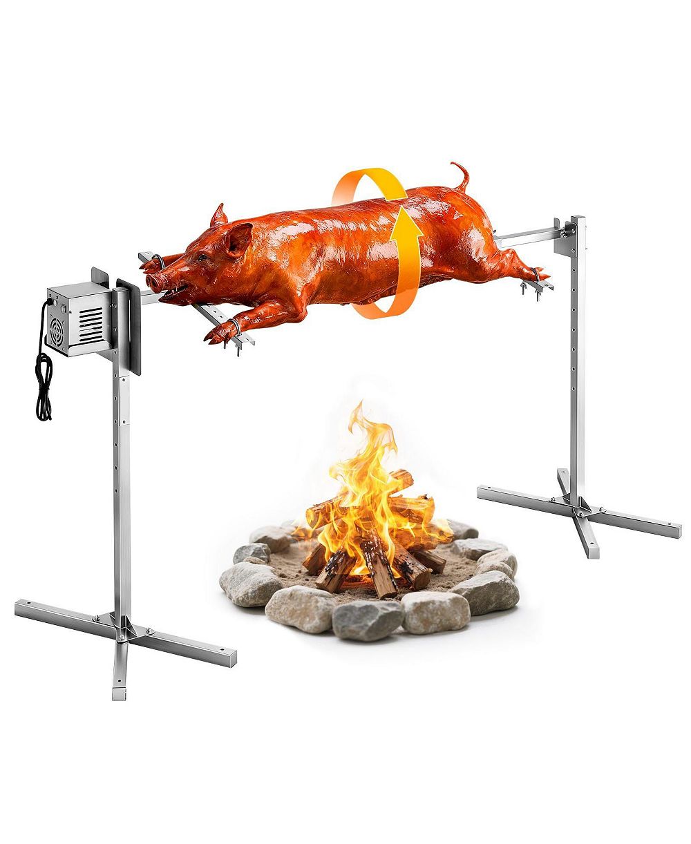 COZITO Electric Rotisserie Grill Kit, AC120V 8-Level Height with 132 lb Capacity