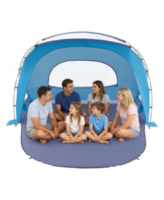 COZITO Beach Tent Sun Shelter, 6-Person Portable Canopy with Sand Pockets