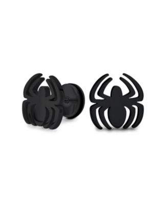 Bling Jewelry Widow Spider Stud Piercing Earrings Illusion Plug Stainless Steel Screwback
