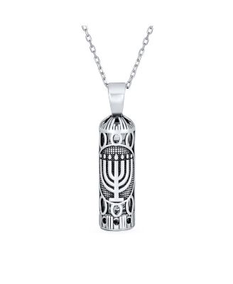 Bling Jewelry кулон-мезуза из пергамента с иудейской символикой на цепочке из стерлингового серебра