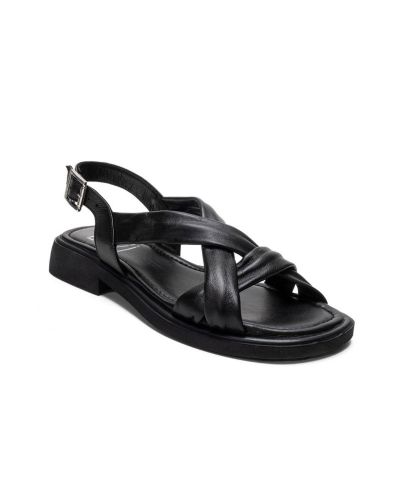 Женские кожаные сандалии Forever & Always Shoes с перекрестными ремешками