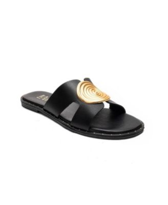 Forever & Always Shoes Women's Nolita Leather Slide Sandal