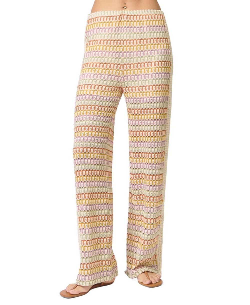 Женские брюки Central Park West Celine Rainbow Crochet Mid Rise
