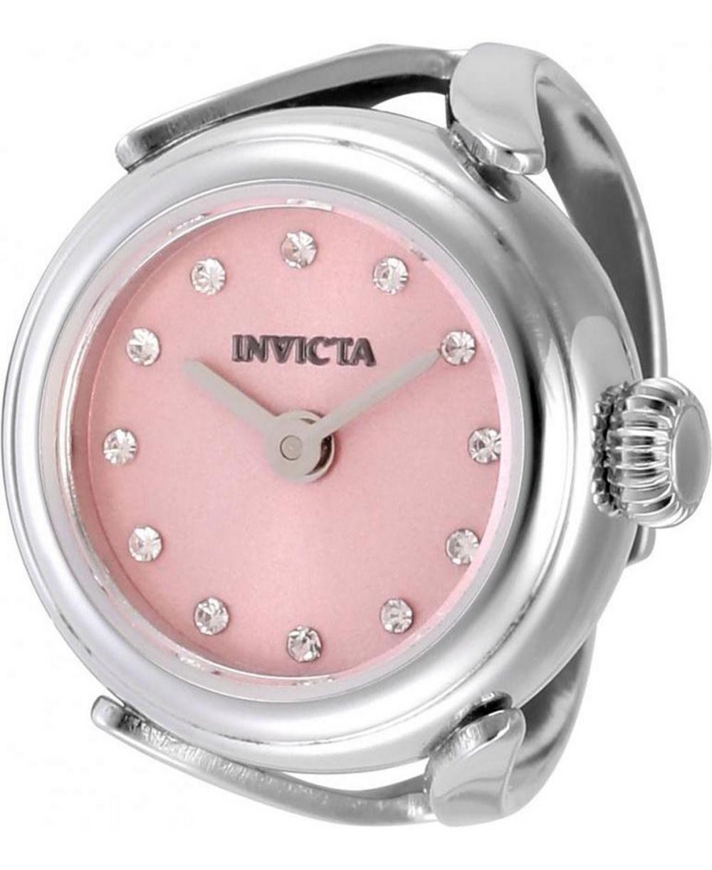 Invicta Женский Mini Ring Watch Quartz 2 Hand Pink Dial Watch