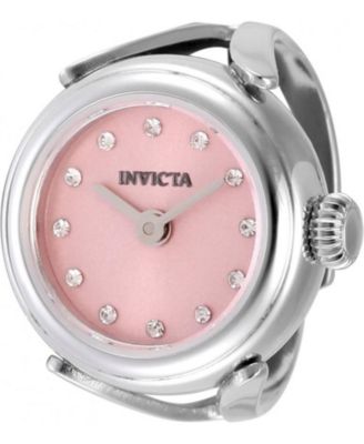 Invicta Women's 49072 Mini Ring Watch Quartz 2 Hand Pink Dial Watch