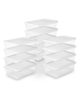 Sterilite 12 Quart Storage Box, Stackable Plastic Container, Home Organizer, 12 Pack