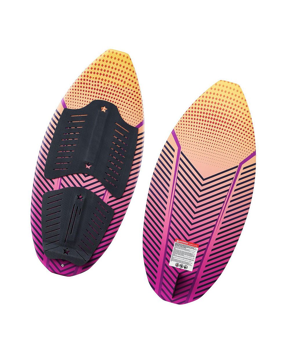 HIKEEN 45-Inch Wakesurf Board, Wake Surfing Board with EPS Foam Core and EVA Non-Slip Pad, UV-Resistant Wakesurfing Boards for Youth Up to 110 lbs