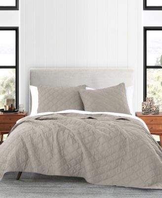 Комплект постельного белья Anne Klein Diamond Cotton 3-Piece Quilt Set, California King