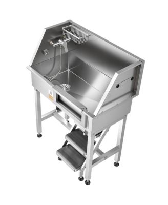 RUIE 34 inch Stainless Steel Dog Washing Station for Small to Medium Breeds