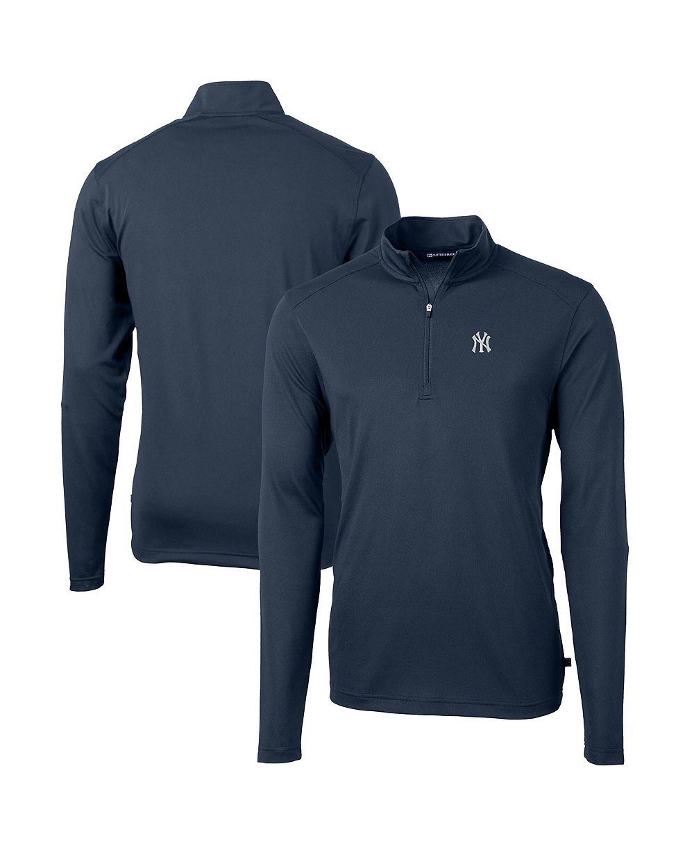 Мужская толстовка Cutter & Buck New York Yankees Virtue Eco Pique Quarter-Zip Pullover Sweatshirt