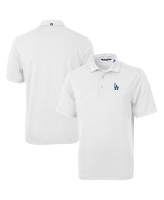 Мужская рубашка-поло Cutter & Buck White Los Angeles Dodgers Virtue Eco Pique