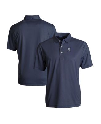 Cutter & Buck Men's Navy/White New York Yankees Big & Tall Pike Eco Symmetry Print Stretch Polo Shirt