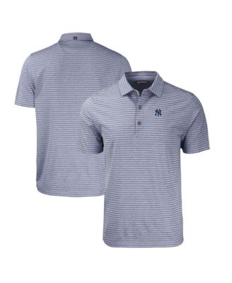 Мужская рубашка-поло Cutter & Buck New York Yankees Big & Tall Forge Eco Heathered Stripe Stretch Heather Navy