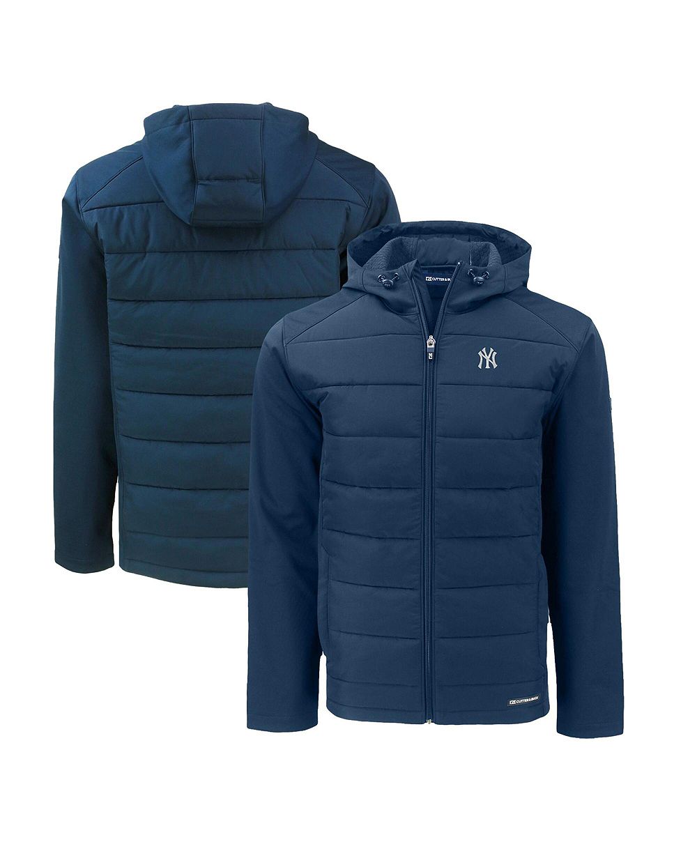 Мужская толстовка Cutter & Buck Navy New York Yankees Evoke Hybrid Eco Softshell Full-Zip
