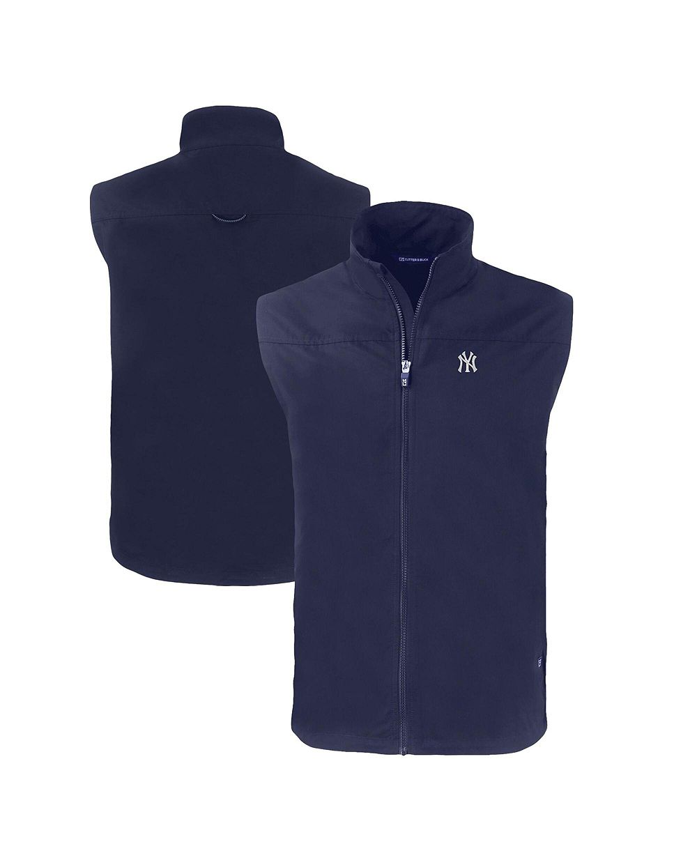 Cutter & Buck Men's Navy New York Yankees Charter Eco Full-Zip Vest