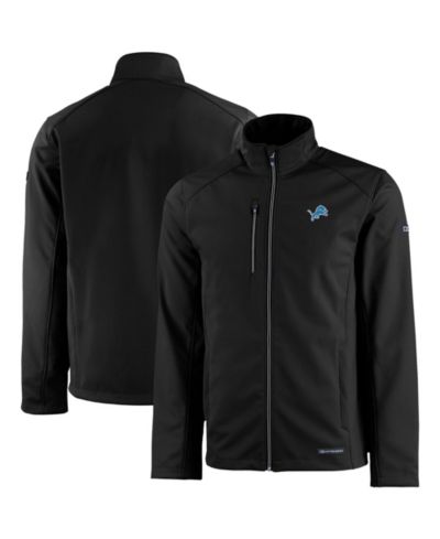 Мужская куртка Cutter & Buck Black Detroit Lions Evoke Eco Softshell Full-Zip