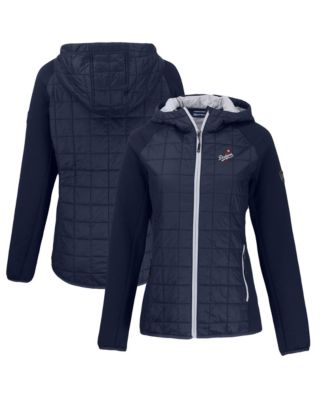 Женская куртка Cutter & Buck Navy Los Angeles Dodgers Cooperstown Collection Rainier PrimaLoft Eco Full-Zip Hybrid
