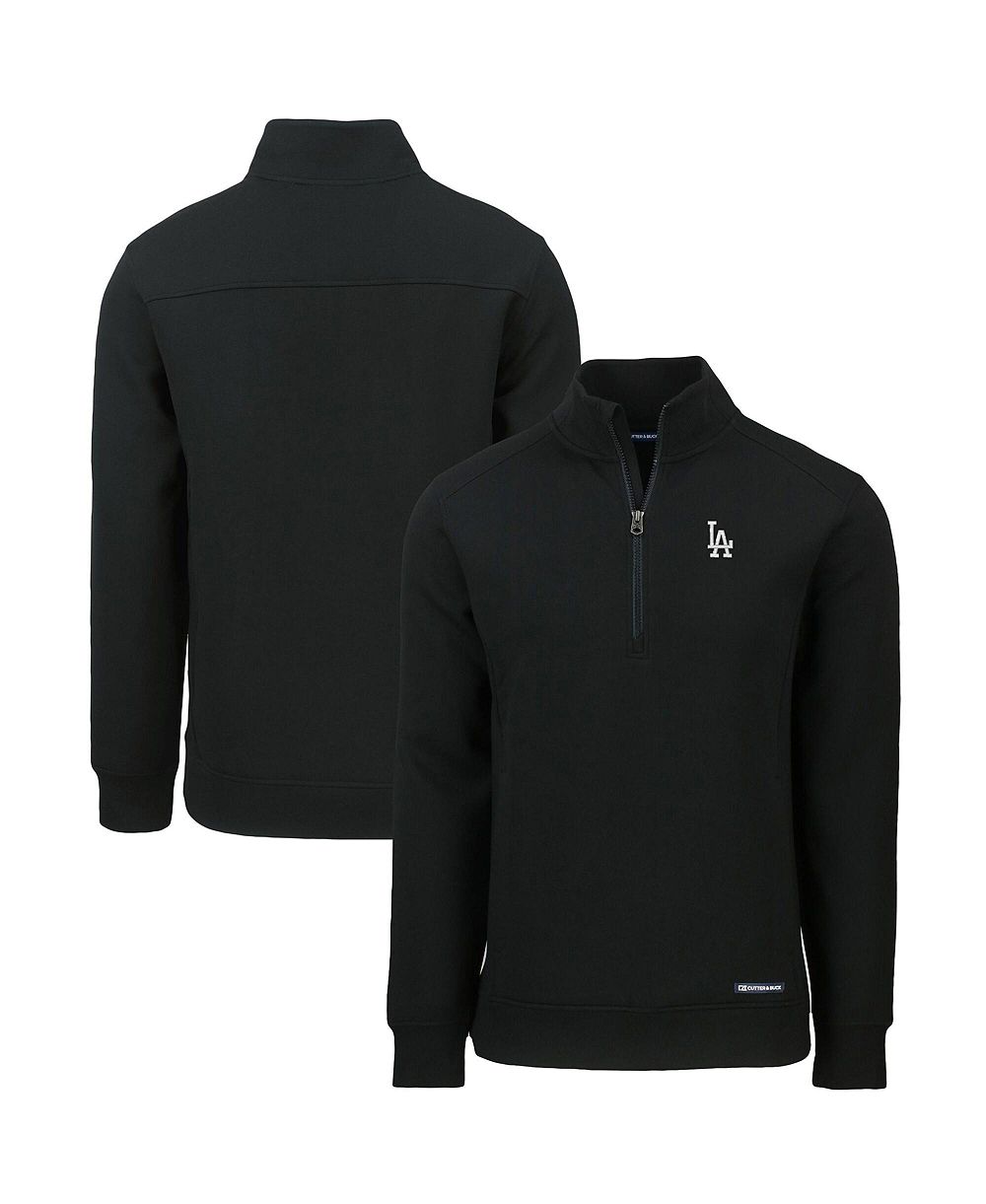 Свитшот Cutter & Buck Men's Black Los Angeles Dodgers Roam Eco Quarter-Zip