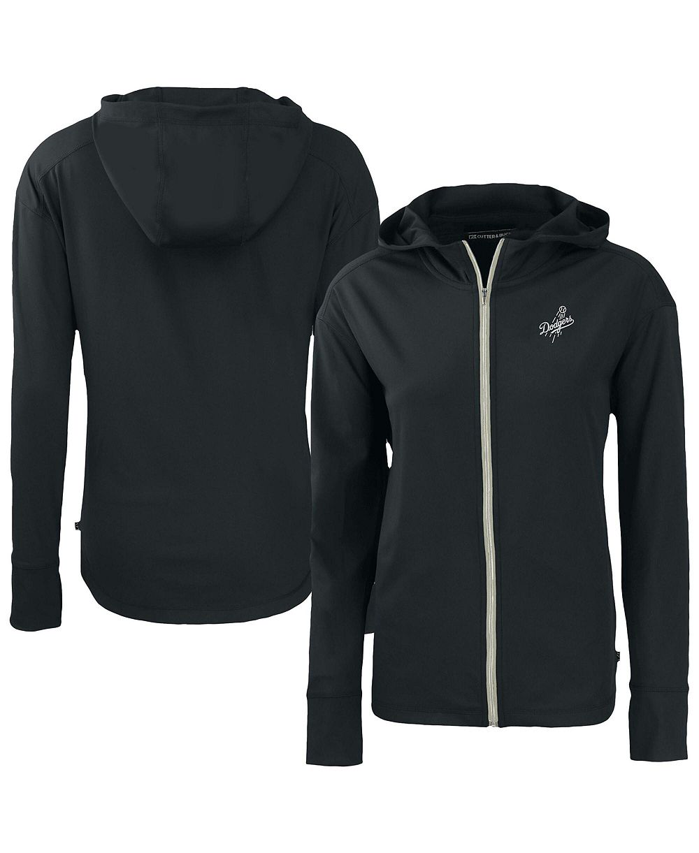 Женское черное худи Cutter & Buck Los Angeles Dodgers Daybreak Eco Full-Zip