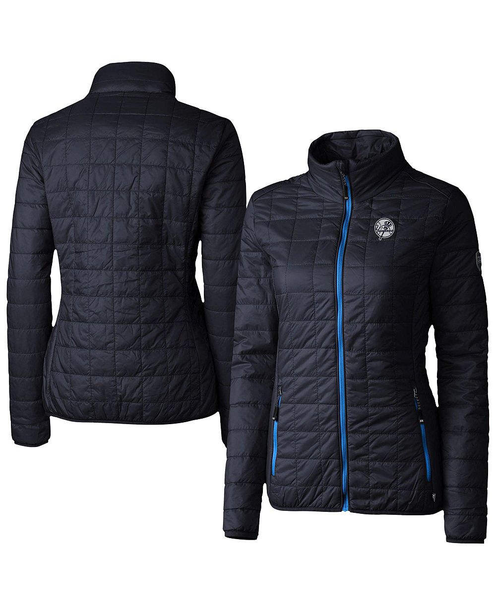 Cutter & Buck Женская куртка New York Yankees Rainier PrimaLoft Eco Insulated Full-Zip Puffer Navy/Royal