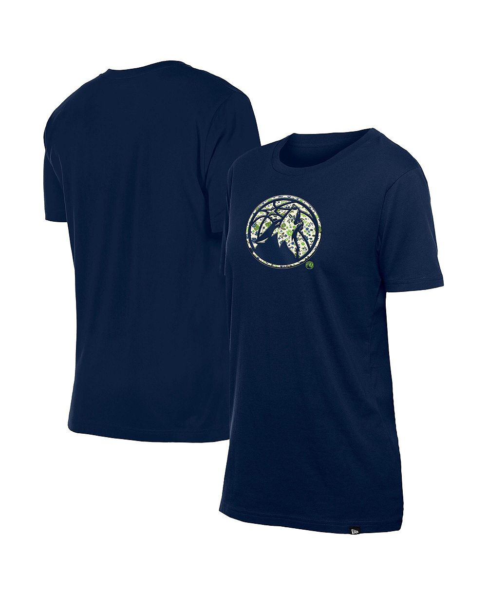 Женская футболка New Era Minnesota Timberwolves Glam Game Flower, темно-синяя