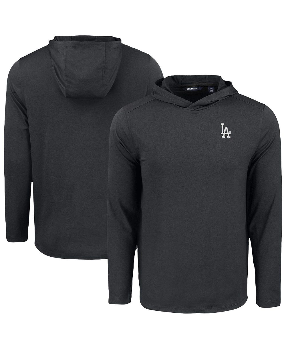 Cutter & Buck Мужская футболка с длинным рукавом Los Angeles Dodgers Coastline Epic Comfort Eco Hoodie Black