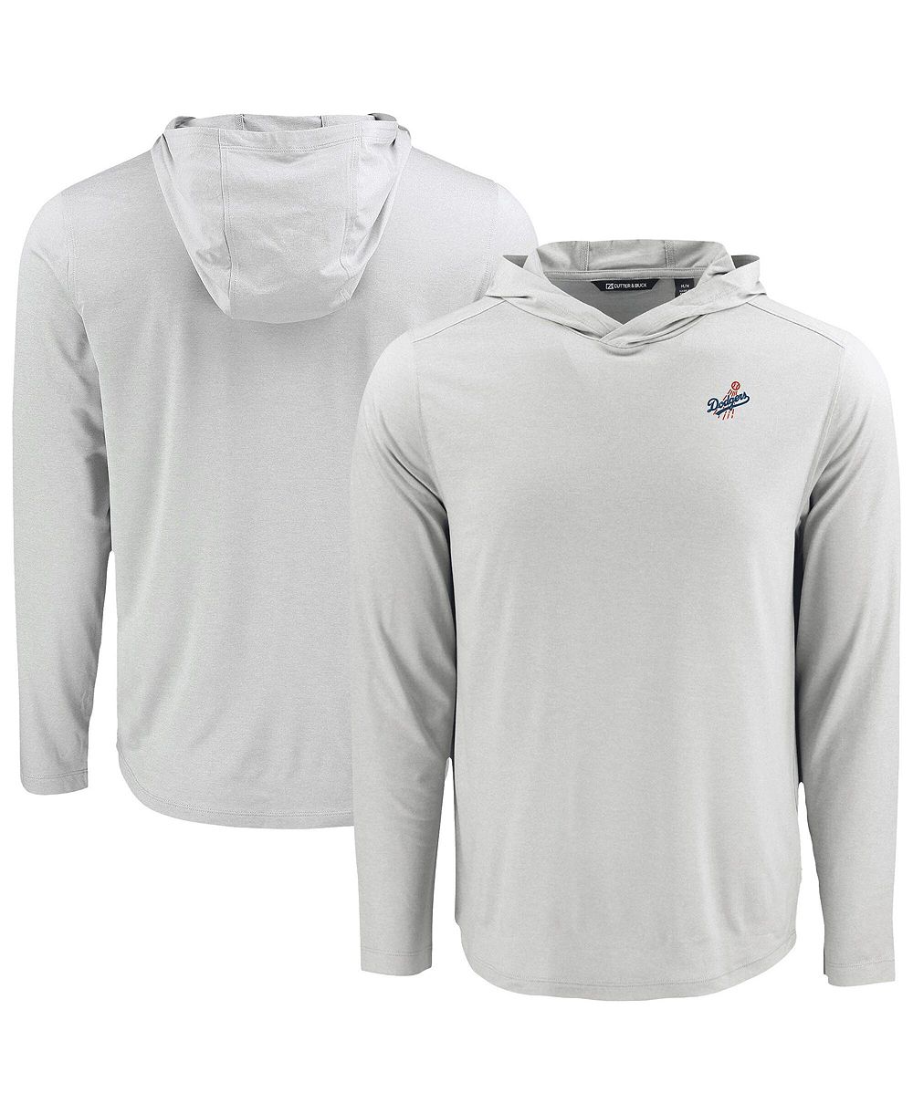 Мужская футболка с длинным рукавом Cutter & Buck Los Angeles Dodgers Coastline Epic Comfort Eco Hoodie, серая
